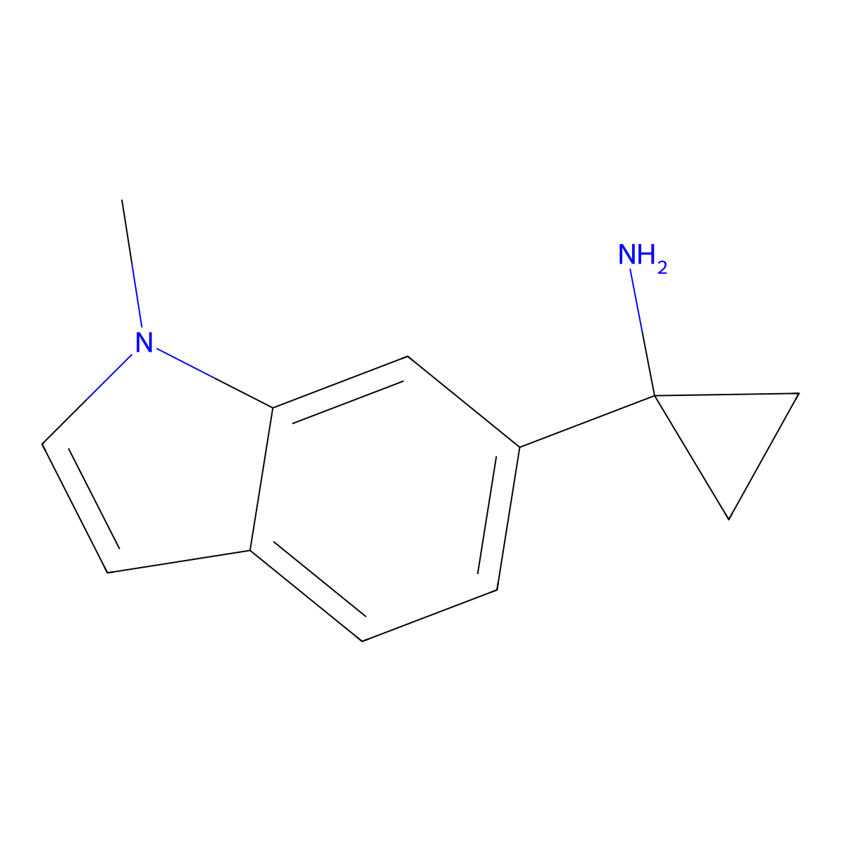 1-(1-Methyl-1h-indol-6-yl)cyclopropan-1-amine molecular structure, CAS 1266169-42-9