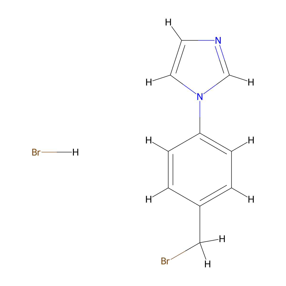 1-(4-(Bromomethyl)phenyl)-1H-imidazole hydrobromide molecular structure, CAS 1266193-16-1