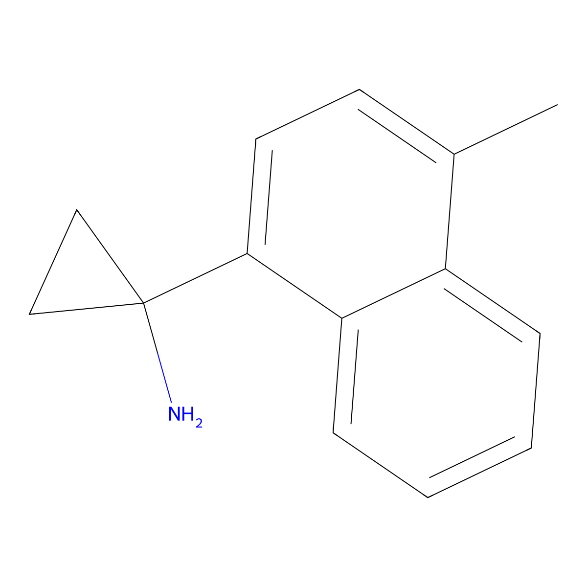 1-(4-Methylnaphthalen-1-yl)cyclopropan-1-amine molecular structure, CAS 1266220-13-6