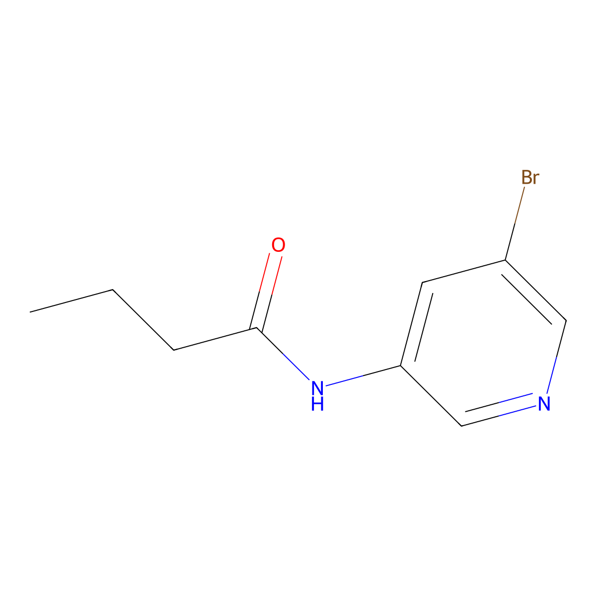 N-(5-Bromo-3-pyridinyl)butanamide molecular structure, CAS 1266227-15-9