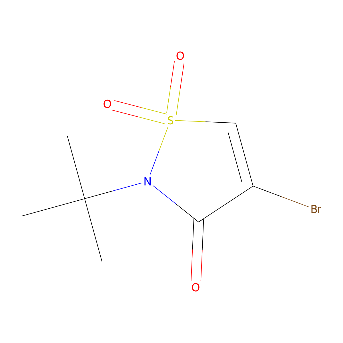 4-Bromo-2-tert-butyl-2,3-dihydro-1lambda6,2-thiazole-1,1,3-trione molecular structure, CAS 126623-65-2