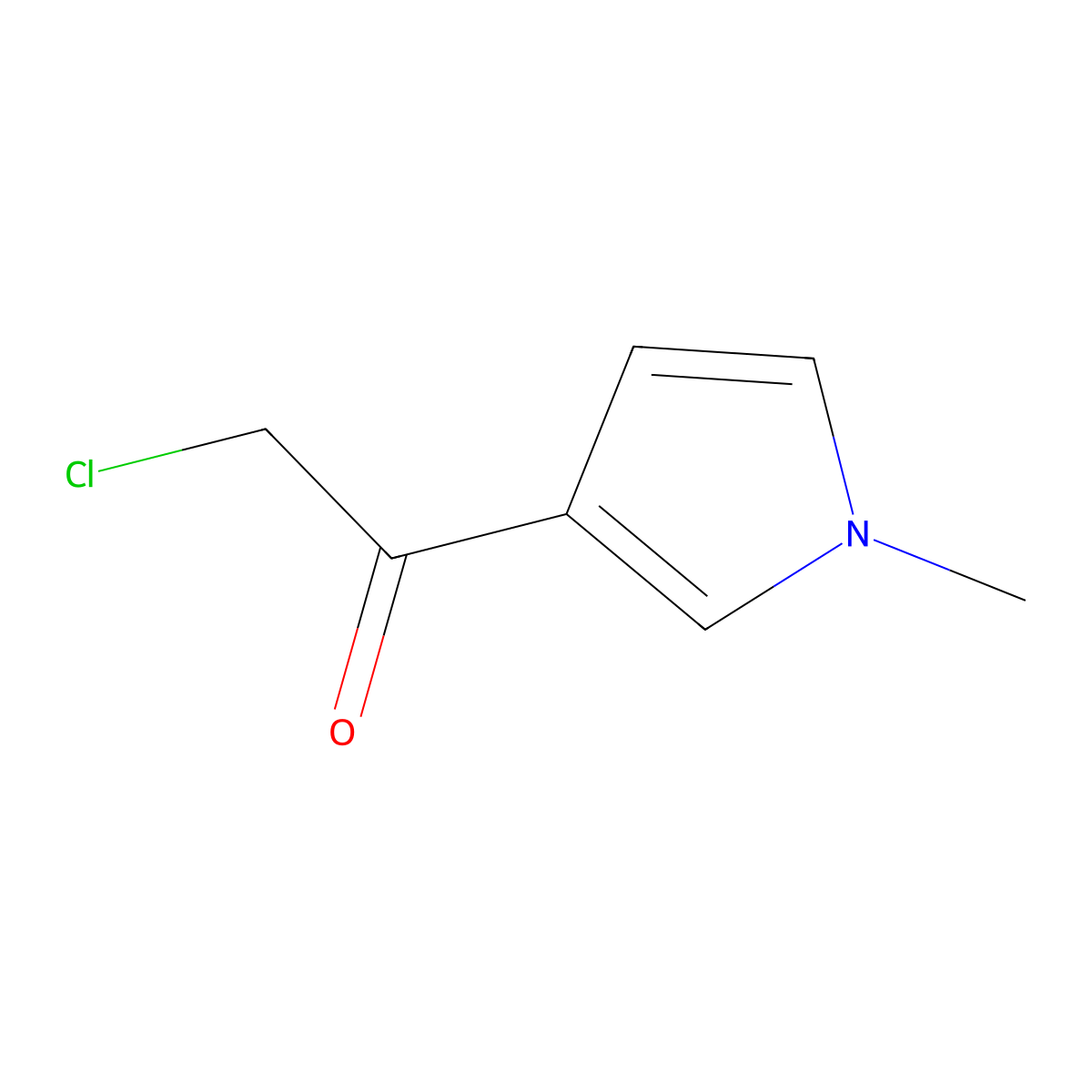 2-chloro-1-(1-methyl-1H-pyrrol-3-yl)ethanone molecular structure, CAS 126624-55-3