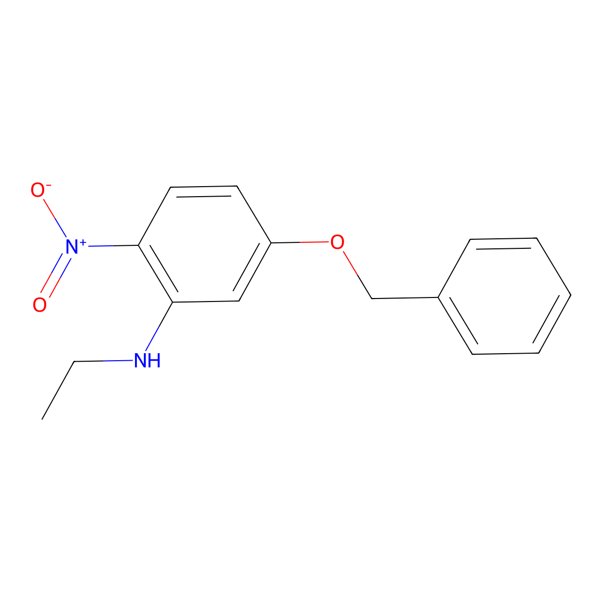 5-(Benzyloxy)-N-ethyl-2-nitroaniline molecular structure, CAS 1266247-03-3