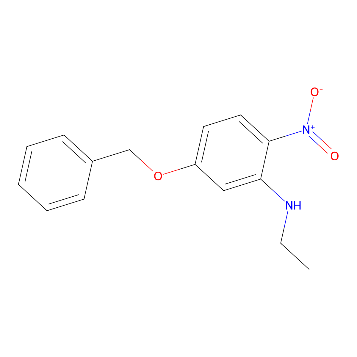 5-(Benzyloxy)-N-ethyl-2-nitroaniline molecular structure, CAS 1266247-03-3