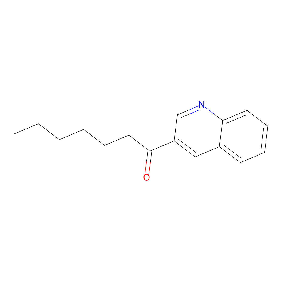 1-(Quinolin-3-yl)heptan-1-one molecular structure, CAS 1266247-69-1
