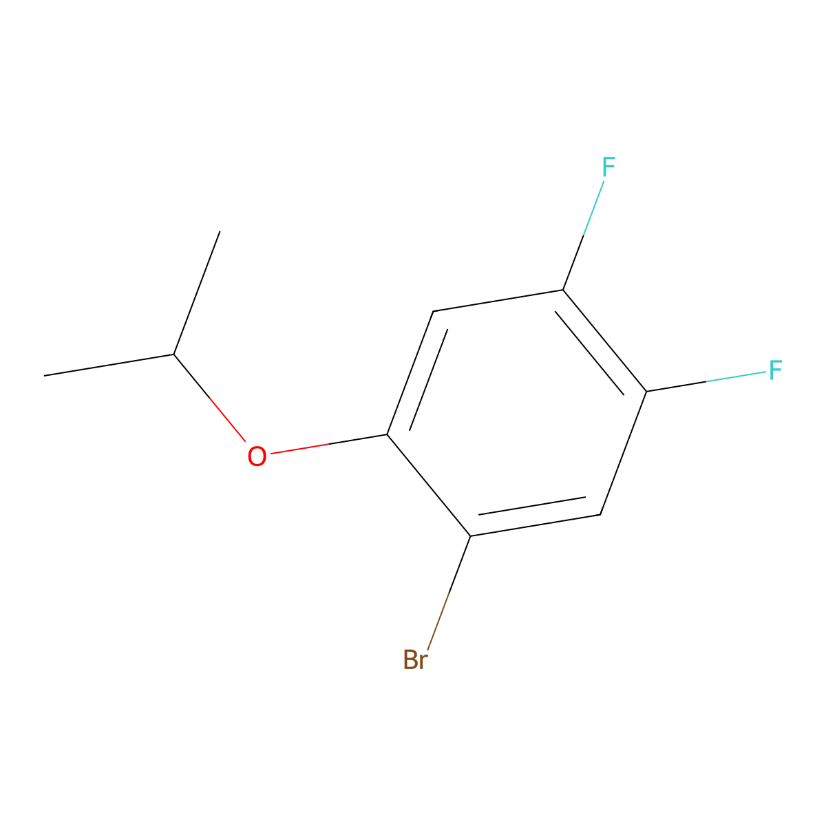 2-(2-Bromo-4,5-difluorophenoxy)propane molecular structure, CAS 1266253-67-1