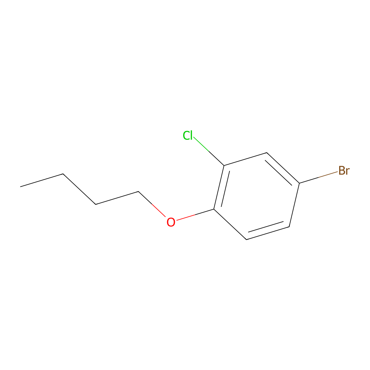 4-Bromo-1-butoxy-2-chlorobenzene molecular structure, CAS 1266253-69-3