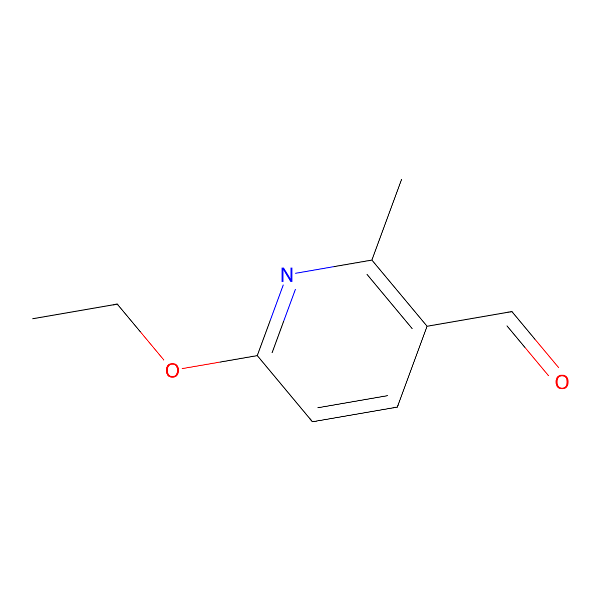 6-Ethoxy-2-methylpyridine-3-carboxaldehyde molecular structure, CAS 1266253-72-8