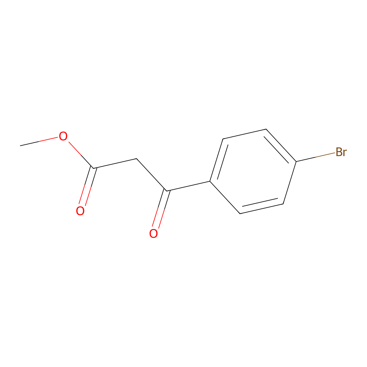 Methyl 3-(4-bromophenyl)-3-oxopropanoate molecular structure, CAS 126629-81-0