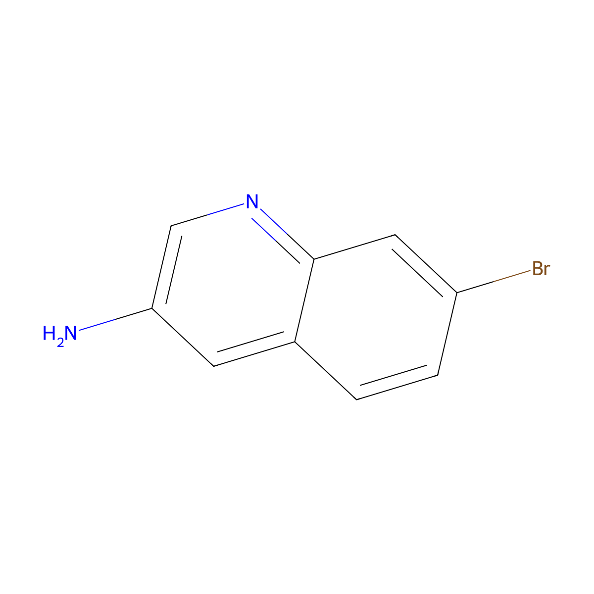 7-Bromoquinolin-3-amine molecular structure, CAS 1266322-58-0