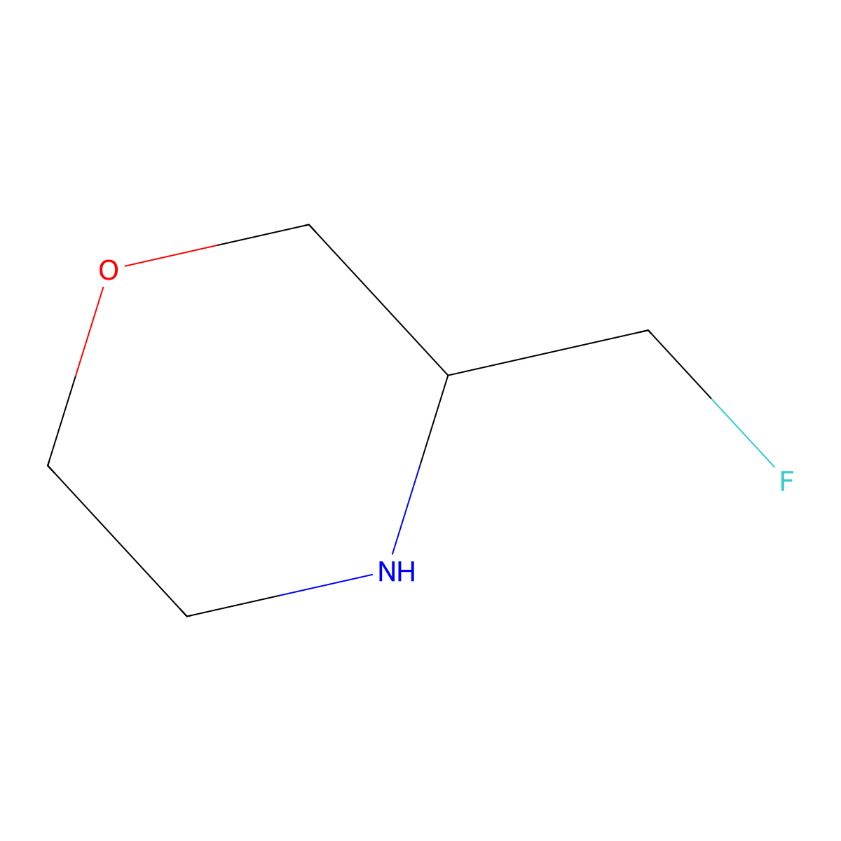 (S)-3-(Fluoromethyl)morpholine molecular structure, CAS 1266323-76-5
