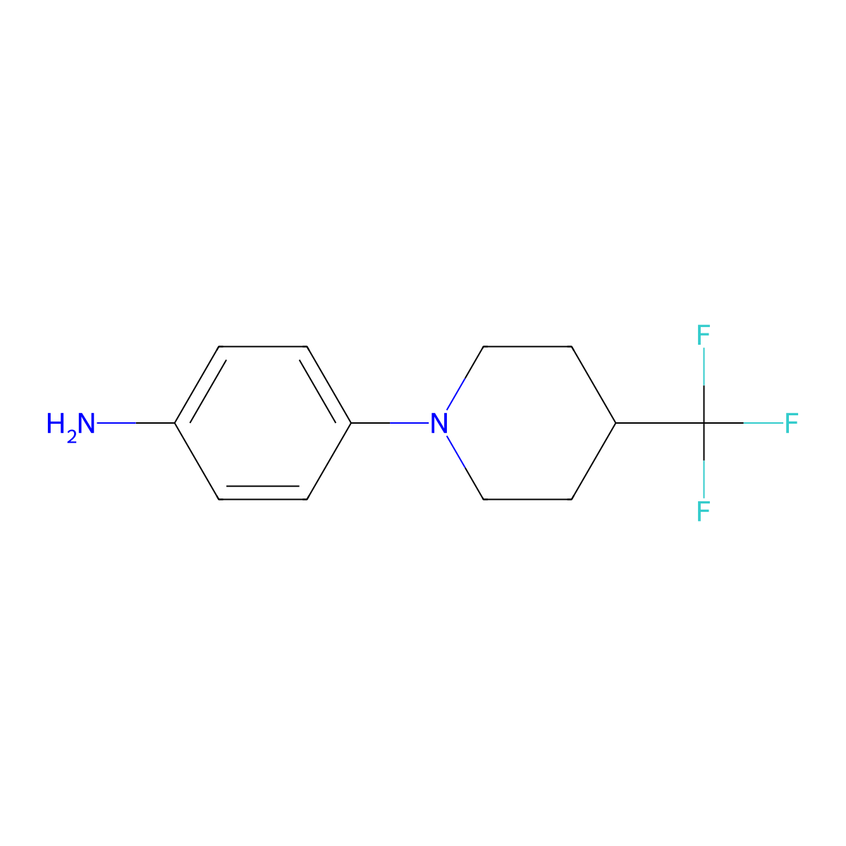 4-[4-(Trifluoromethyl)piperidin-1-yl]aniline molecular structure, CAS 1266330-17-9