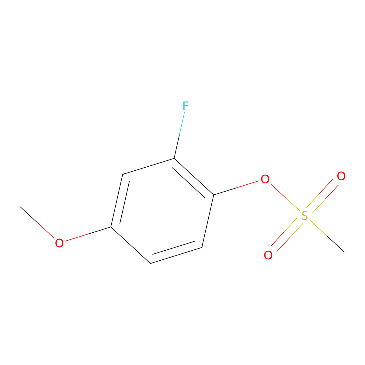 Phenol, 2-fluoro-4-methoxy-, 1-methanesulfonate molecular structure, CAS 1266330-68-0