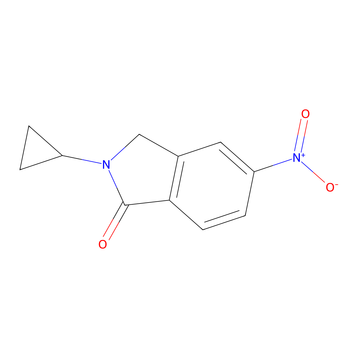 2-Cyclopropyl-5-nitroisoindolin-1-one molecular structure, CAS 1266336-35-9