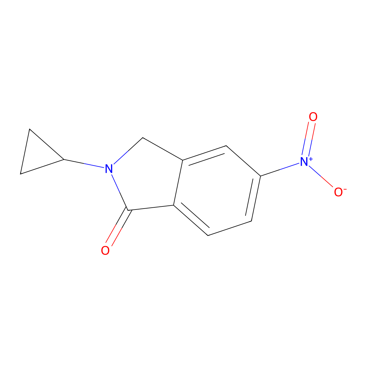 2-Cyclopropyl-5-nitroisoindolin-1-one molecular structure, CAS 1266336-35-9