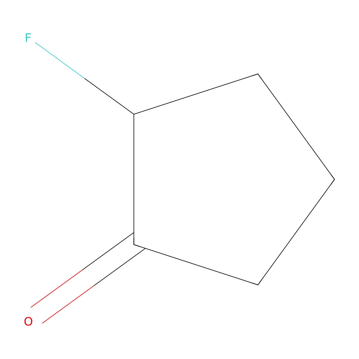 (2R)-2-fluorocyclopentan-1-one molecular structure, CAS 1266339-14-3