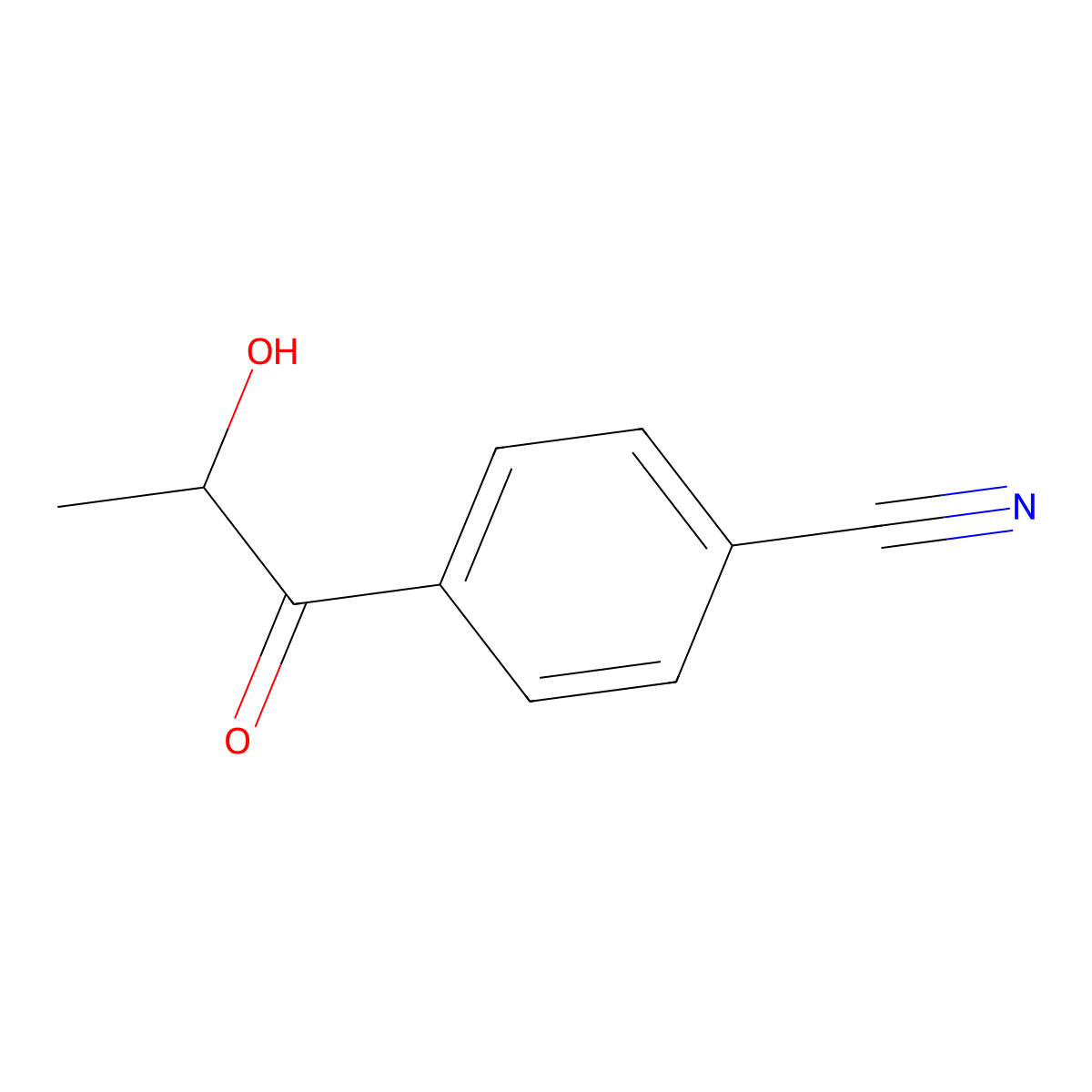 4-(2-Hydroxypropanoyl)benzonitrile molecular structure, CAS 1266343-99-0