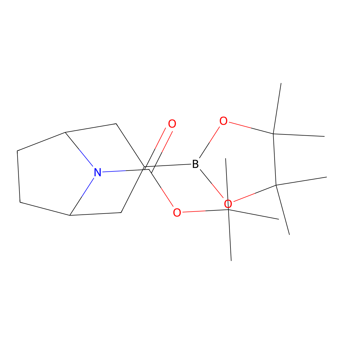 8-Boc-3-(4,4,5,5-tetramethyl-[1,3,2]dioxaborolan-2-yl)-8-aza-bicyclo[3.2.1]octane molecular structure, CAS 1266349-78-3