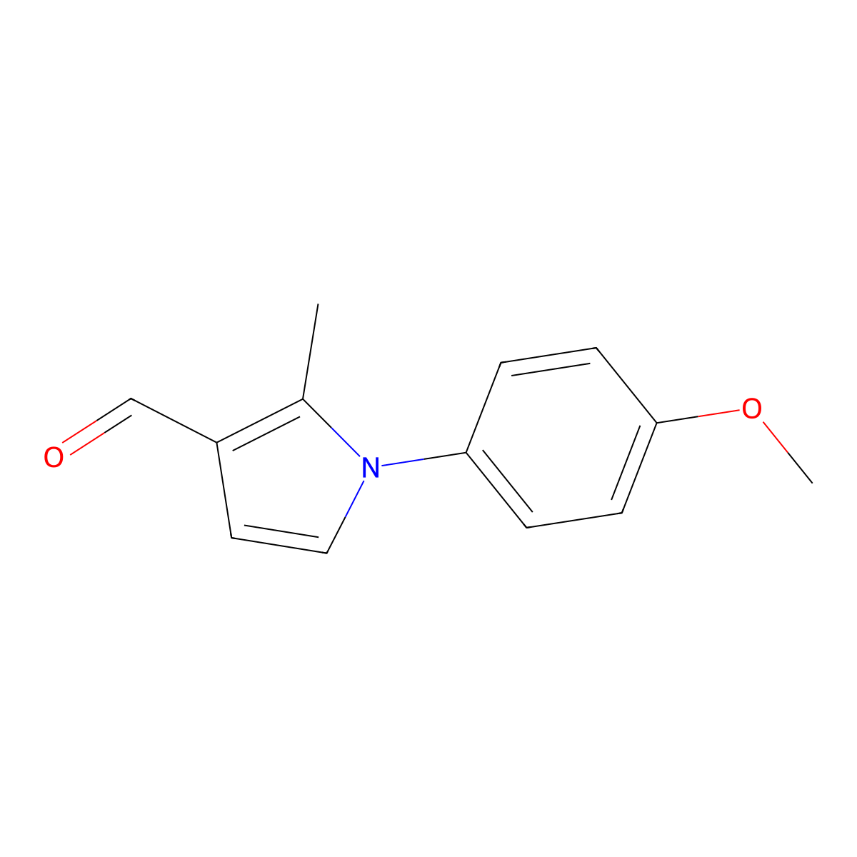 1-(4-Methoxyphenyl)-2-methyl-1H-pyrrole-3-carbaldehyde molecular structure, CAS 1266365-89-2