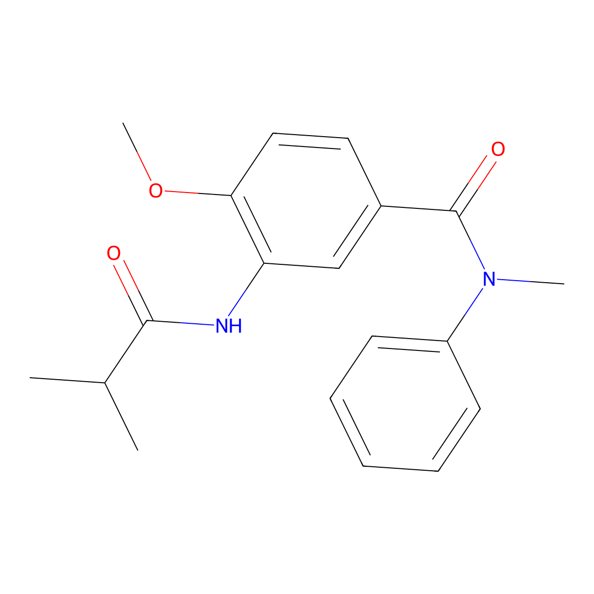 4-methoxy-N-methyl-3-(2-methylpropanoylamino)-N-phenylbenzamide molecular structure, CAS 1266368-51-7