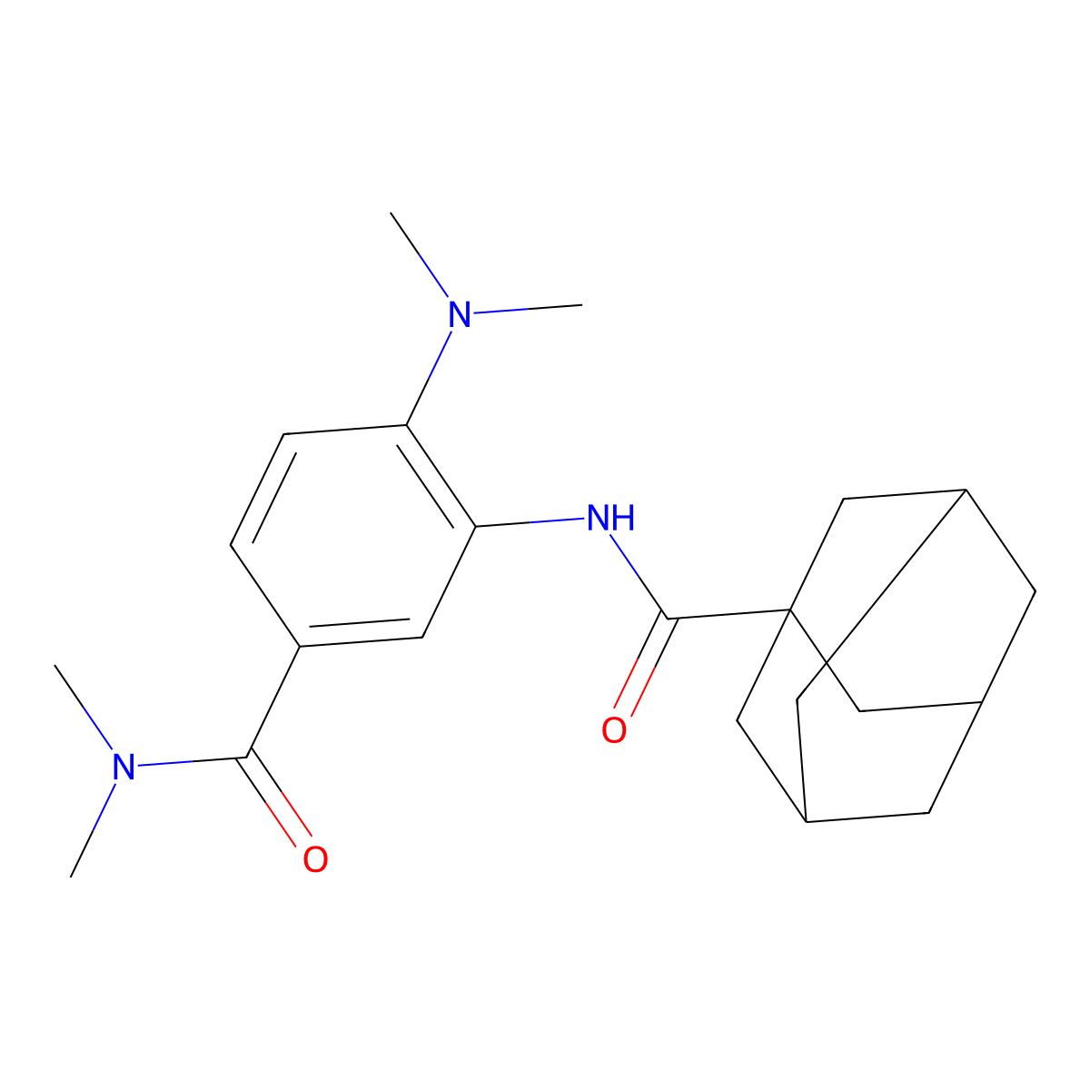 N-[2-(dimethylamino)-5-(dimethylcarbamoyl)phenyl]adamantane-1-carboxamide molecular structure, CAS 1266369-10-1