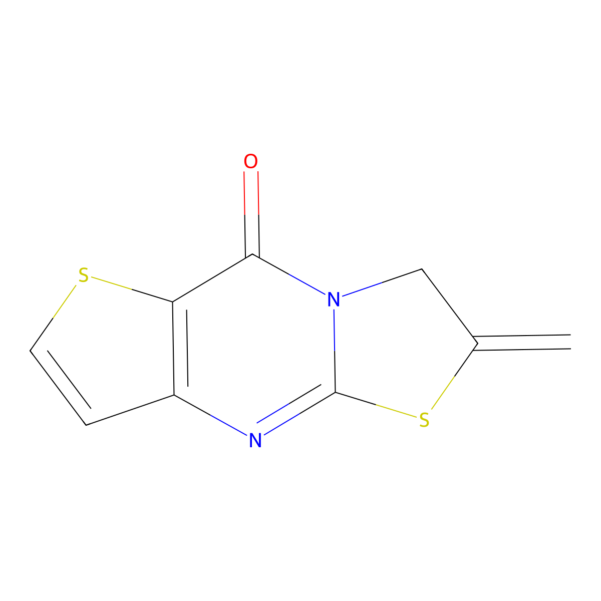 11-Methylidene-4,10-dithia-1,8-diazatricyclo[7.3.0.0^{3,7}]dodeca-3(7),5,8-trien-2-one molecular structure, CAS 126637-09-0