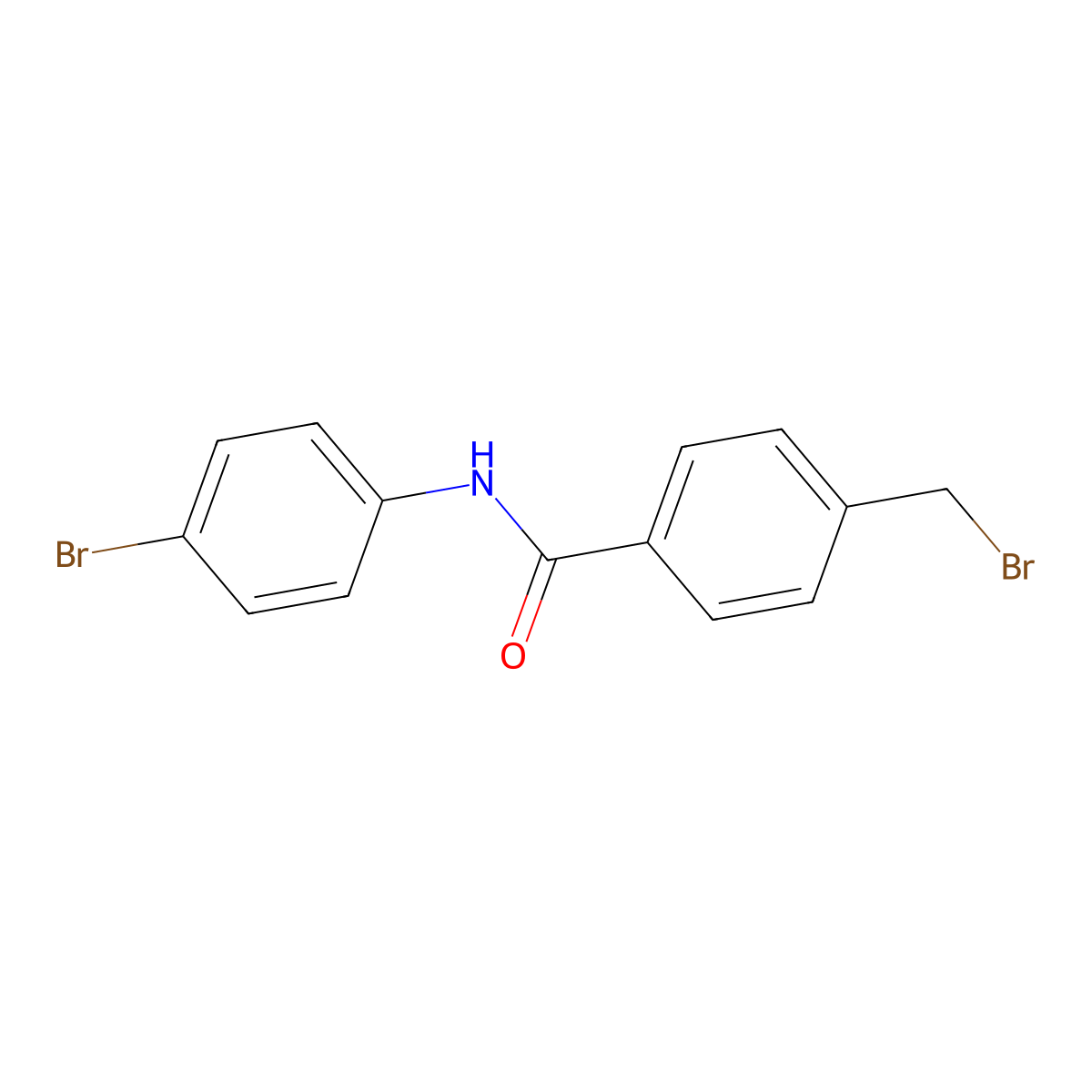 4-(bromomethyl)-N-(4-bromophenyl)benzamide molecular structure, CAS 1266370-73-3