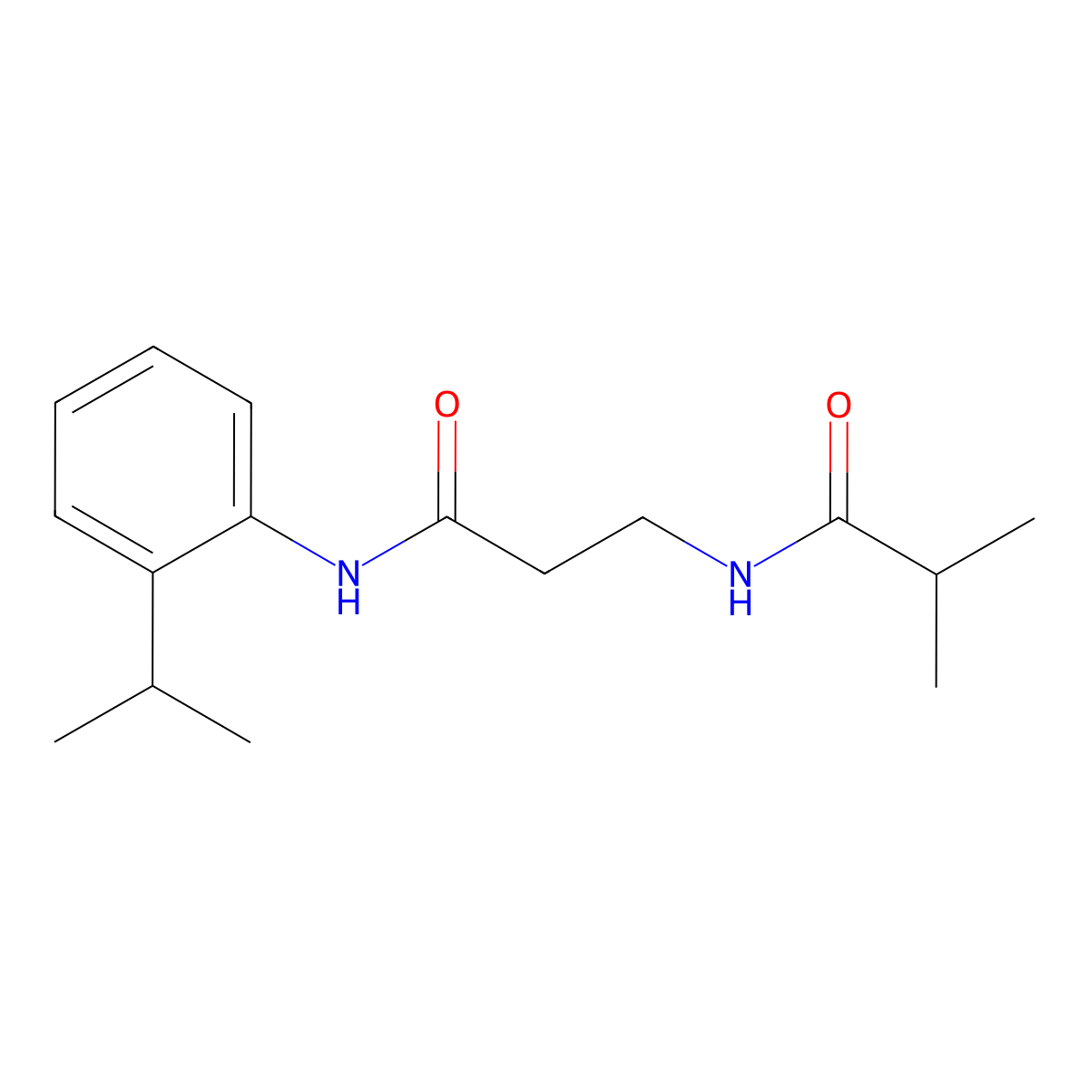 2-methyl-N-[3-oxo-3-(2-propan-2-ylanilino)propyl]propanamide molecular structure, CAS 1266371-93-0