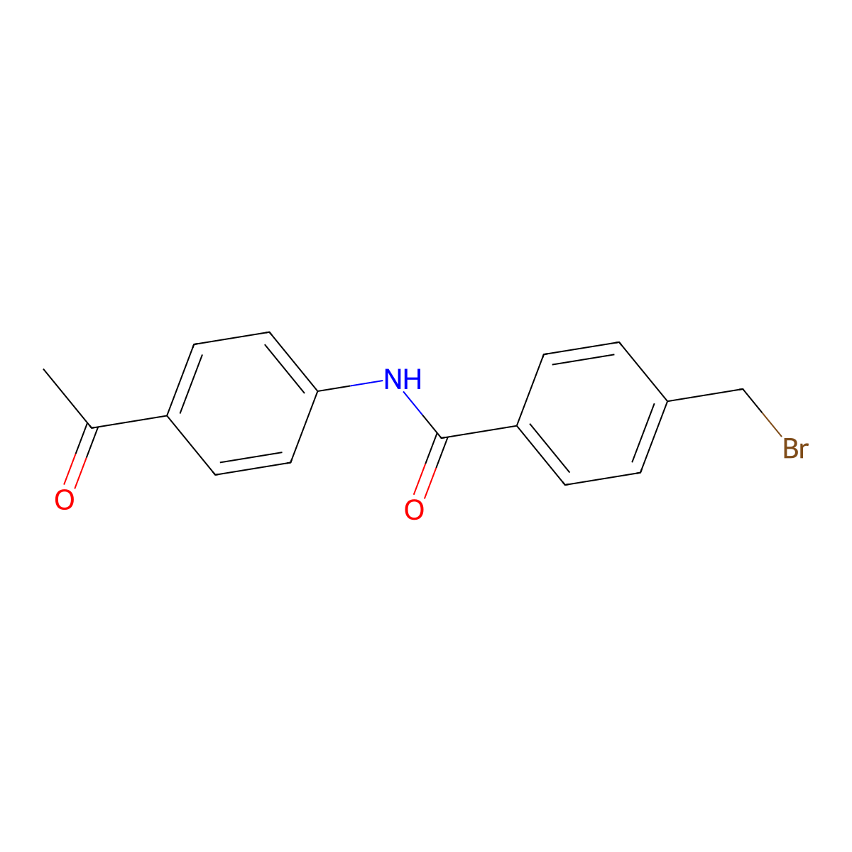 N-(4-acetylphenyl)-4-(bromomethyl)benzamide molecular structure, CAS 1266372-64-8