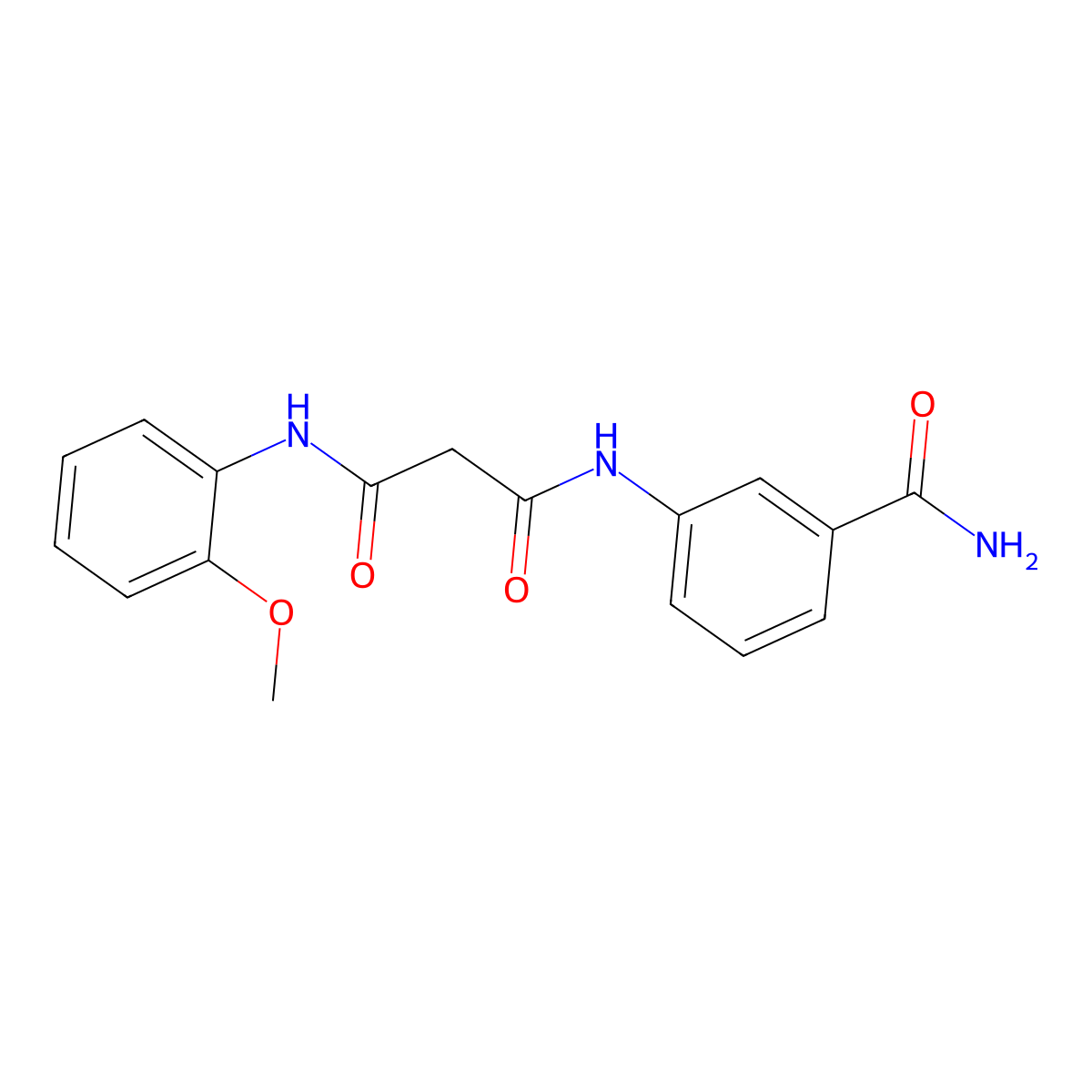 N-(3-carbamoylphenyl)-N'-(2-methoxyphenyl)propanediamide molecular structure, CAS 1266372-67-1