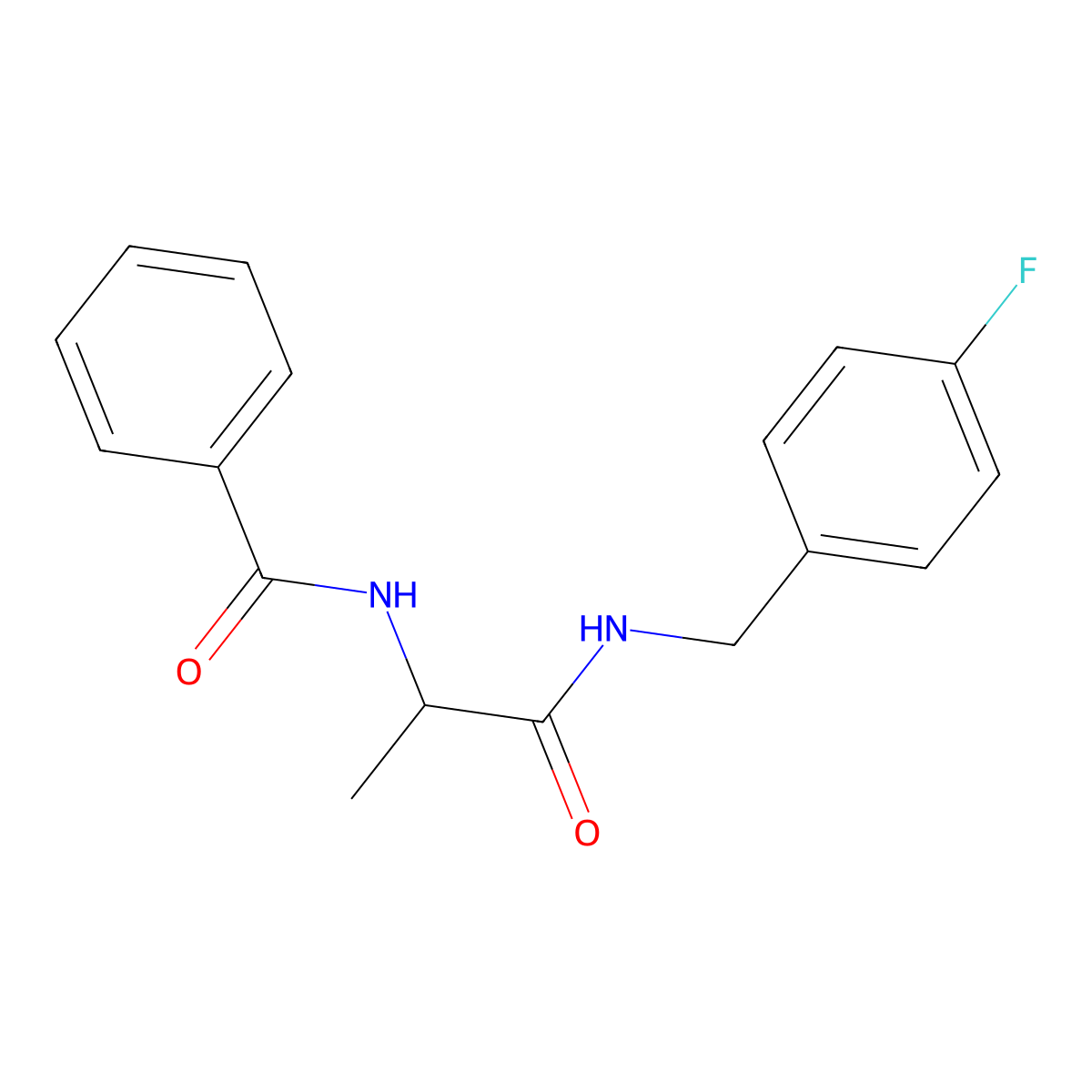 N-{1-[(4-fluorobenzyl)amino]-1-oxopropan-2-yl}benzamide molecular structure, CAS 1266376-59-3