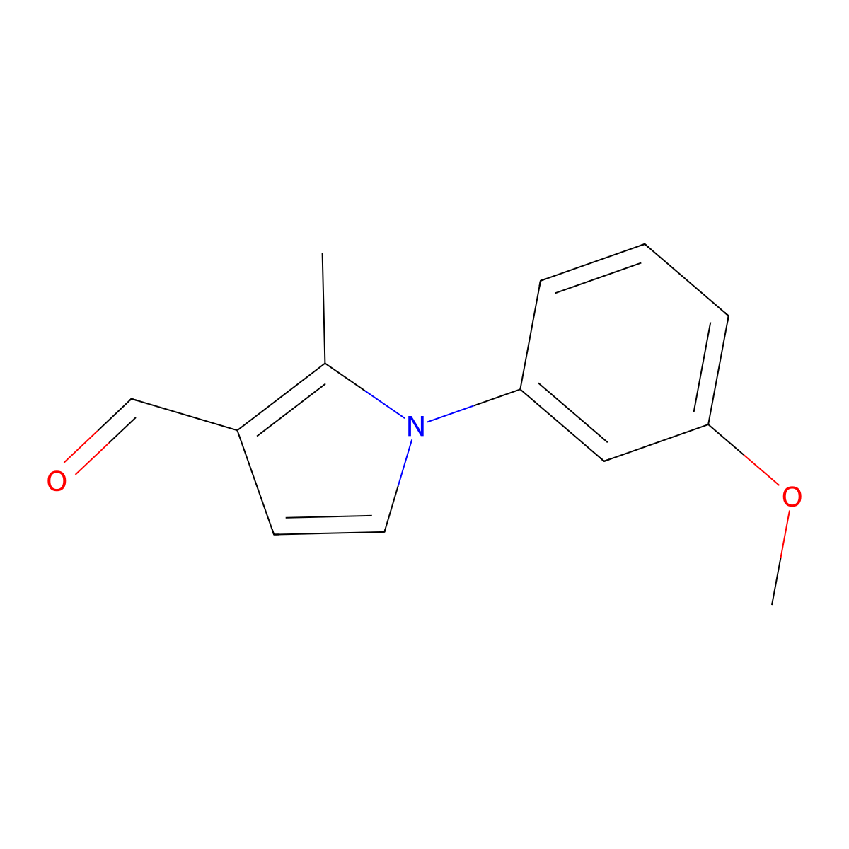 1-(3-Methoxyphenyl)-2-methyl-1H-pyrrole-3-carbaldehyde molecular structure, CAS 1266377-05-2