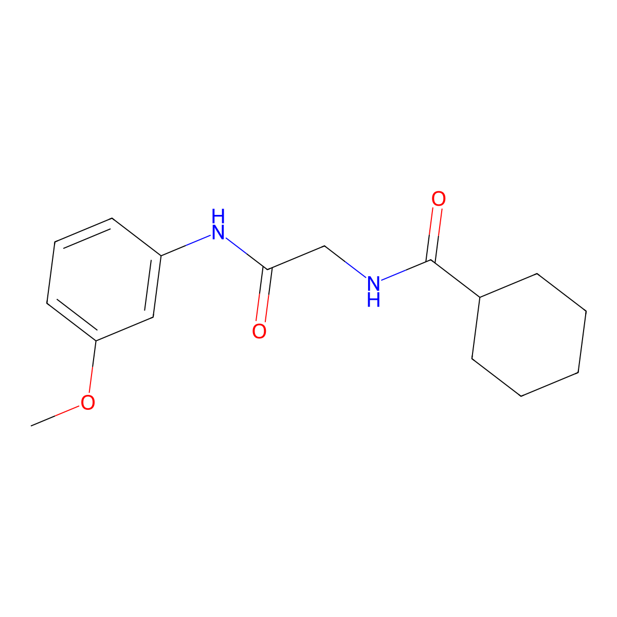N-{2-[(3-methoxyphenyl)amino]-2-oxoethyl}cyclohexanecarboxamide molecular structure, CAS 1266377-14-3