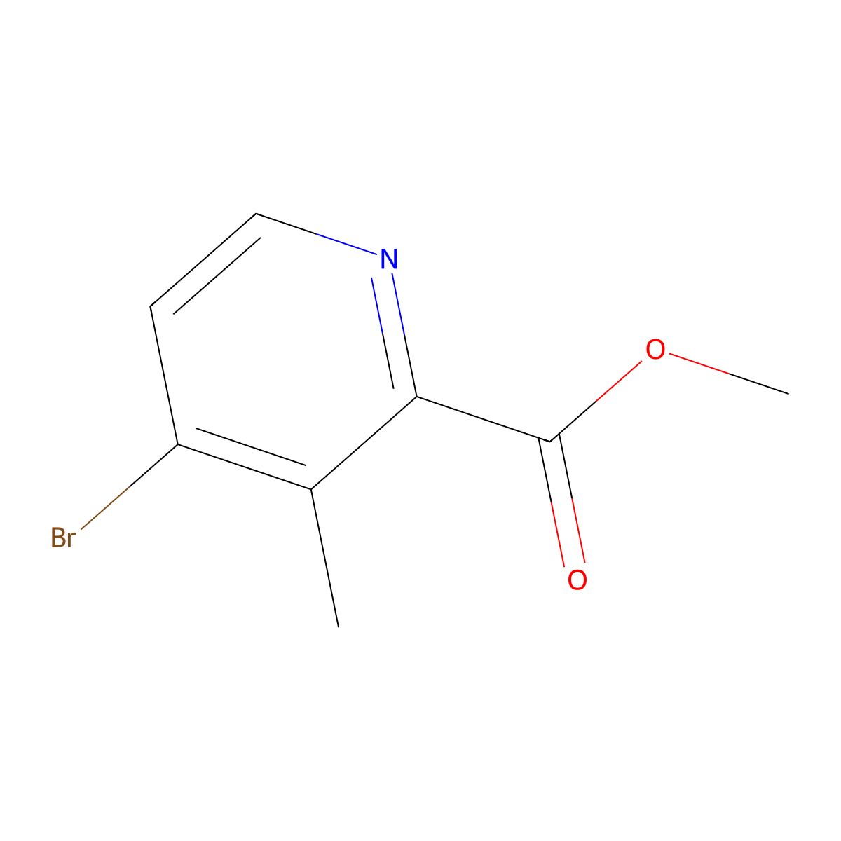 Methyl 4-bromo-3-methylpicolinate molecular structure, CAS 1266378-71-5