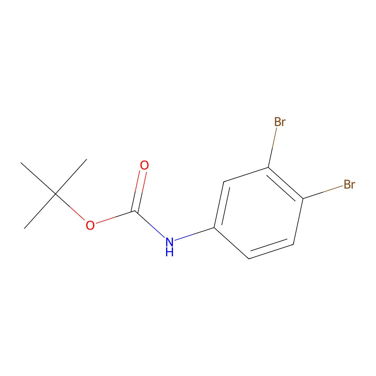 tert-butyl N-(3,4-dibromophenyl)carbamate molecular structure, CAS 1266379-33-2