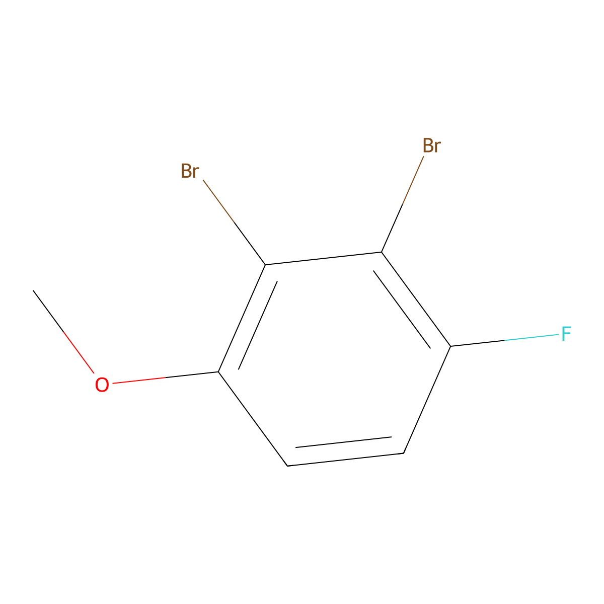 2,3-Dibromo-1-fluoro-4-methoxybenzene molecular structure, CAS 1266379-40-1