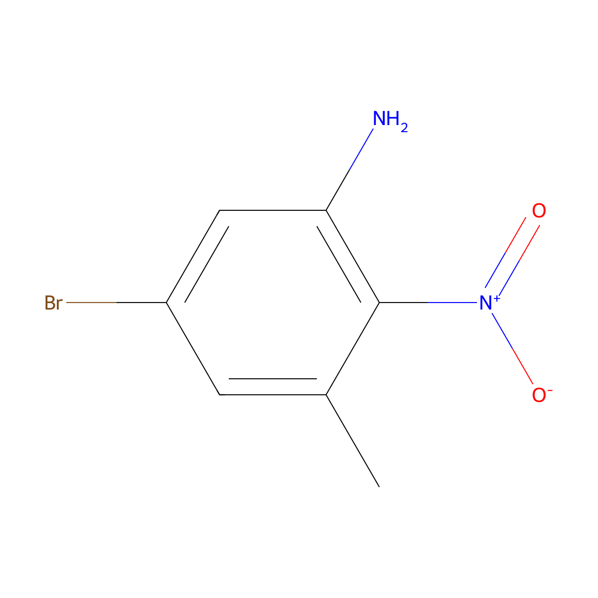 5-Bromo-3-methyl-2-nitroaniline molecular structure, CAS 1266383-33-8