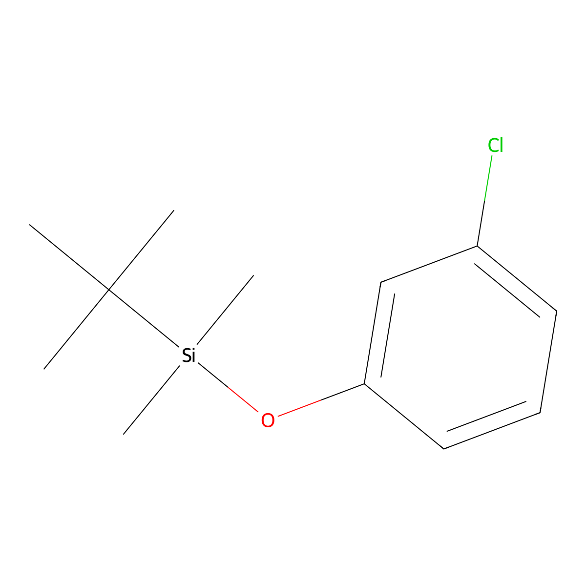 Tert-butyl(3-chlorophenoxy)dimethylsilane molecular structure, CAS 126644-71-1