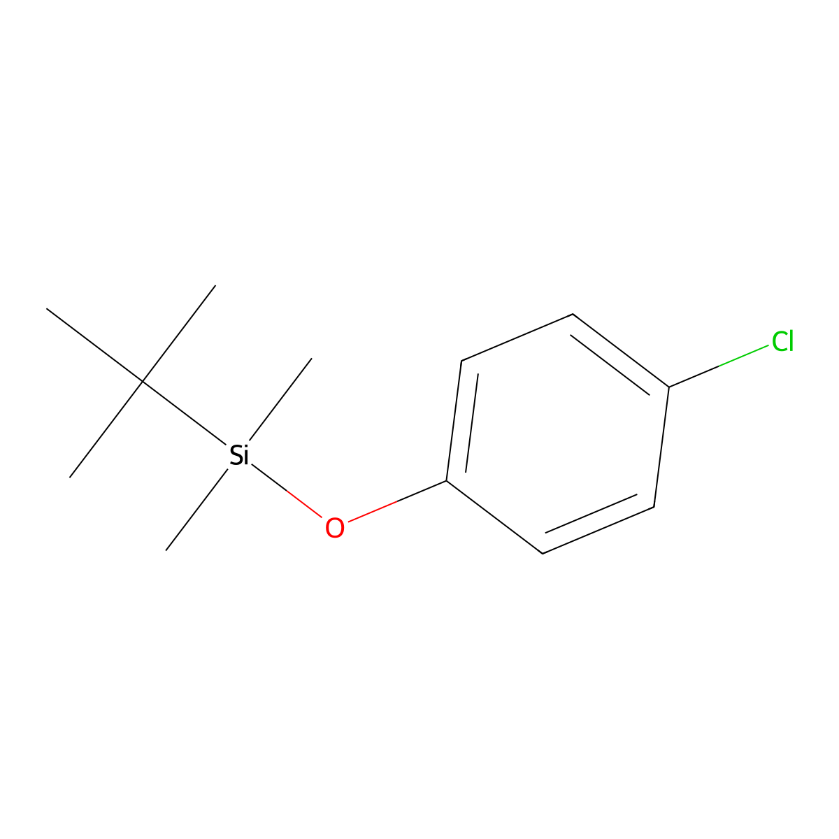 4-Chloro-1-dimethyl(tert-butyl)silyloxybenzene molecular structure, CAS 126644-72-2