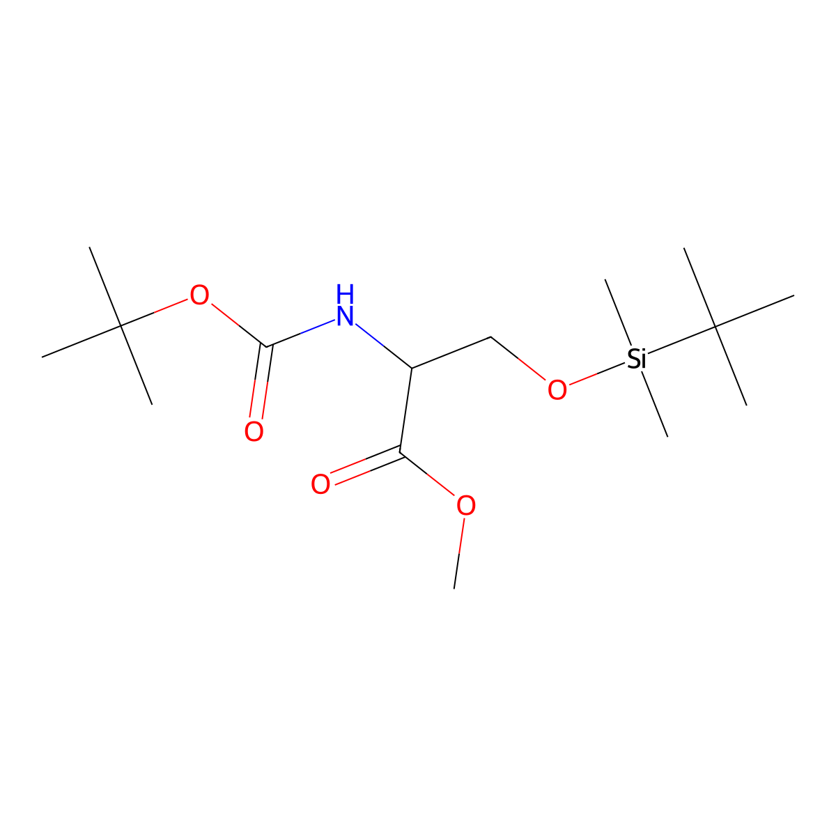Methyl N-Boc-O-(tert-butyldimethylsilyl)-L-serinate molecular structure, CAS 126645-26-9