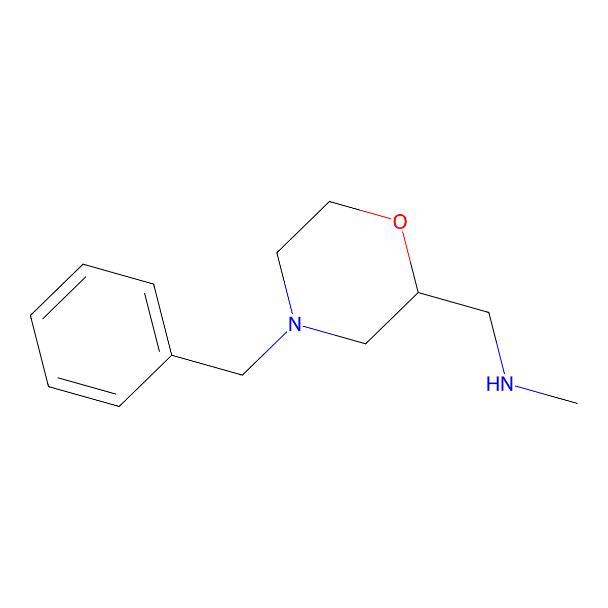 (4-Benzylmorpholin-2-ylmethyl)methylamine molecular structure, CAS 126645-75-8
