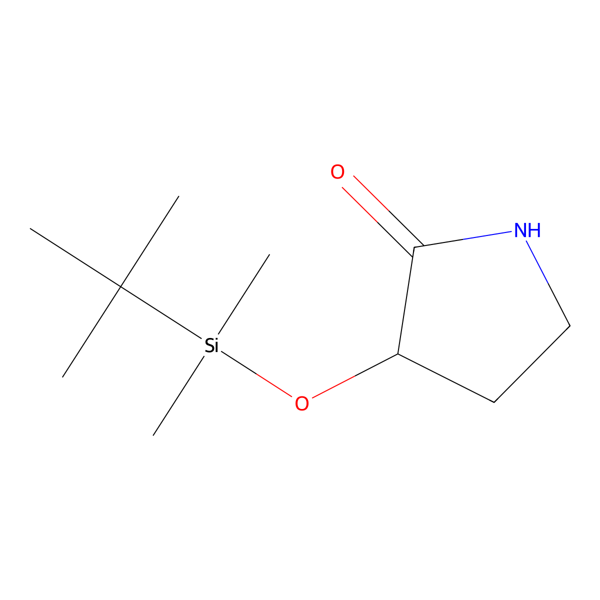 3-(tert-Butyldimethylsilyloxy)pyrrolidin-2-one molecular structure, CAS 126645-95-2