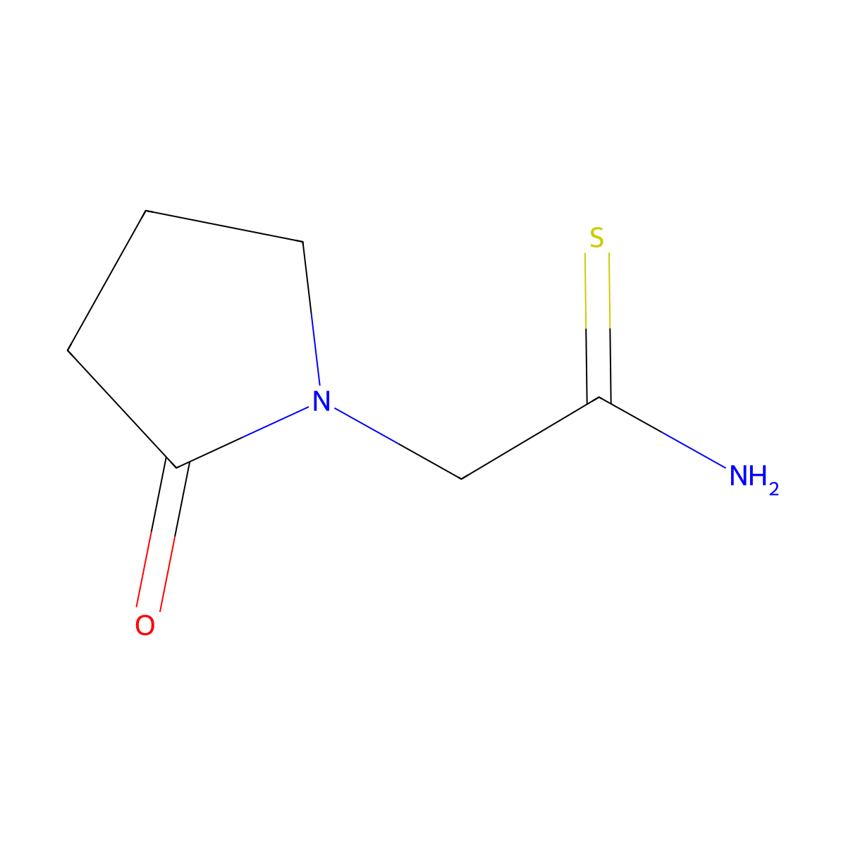1-Pyrrolidineethanethioamide, 2-oxo- molecular structure, CAS 126647-12-9
