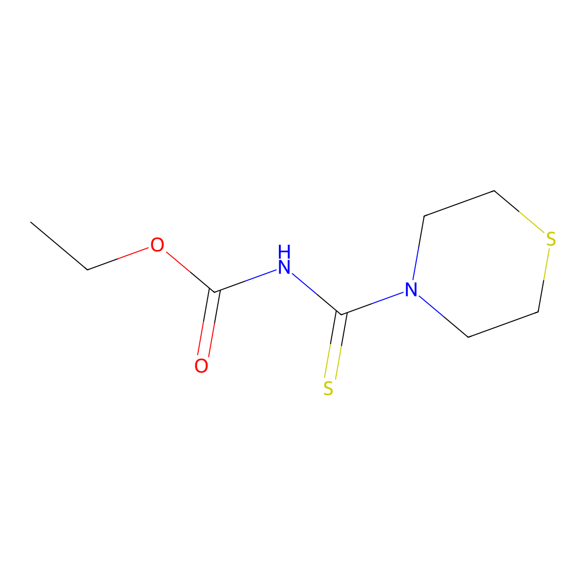 ethyl N-(thiomorpholine-4-carbothioyl)carbamate molecular structure, CAS 126651-69-2