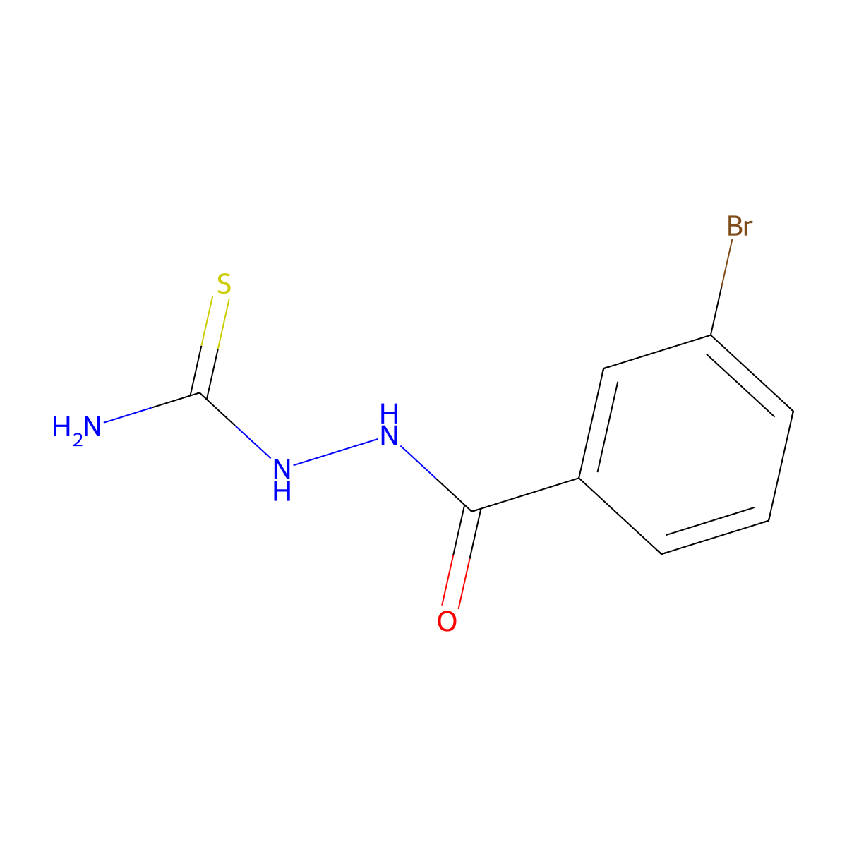 2-(3-Bromobenzoyl)hydrazinecarbothioamide molecular structure, CAS 126651-84-1