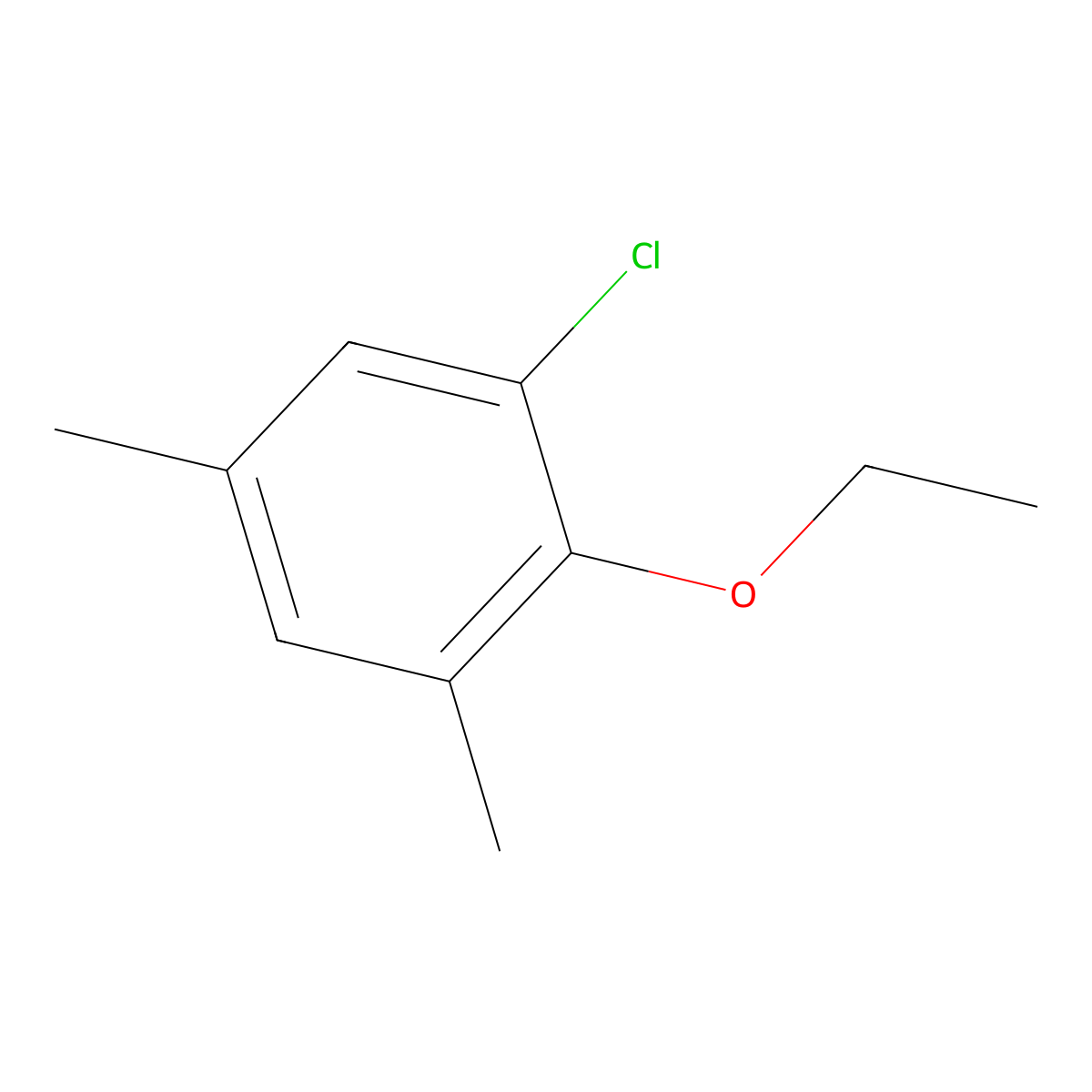 1-Chloro-2-ethoxy-3,5-dimethylbenzene molecular structure, CAS 1266515-07-4