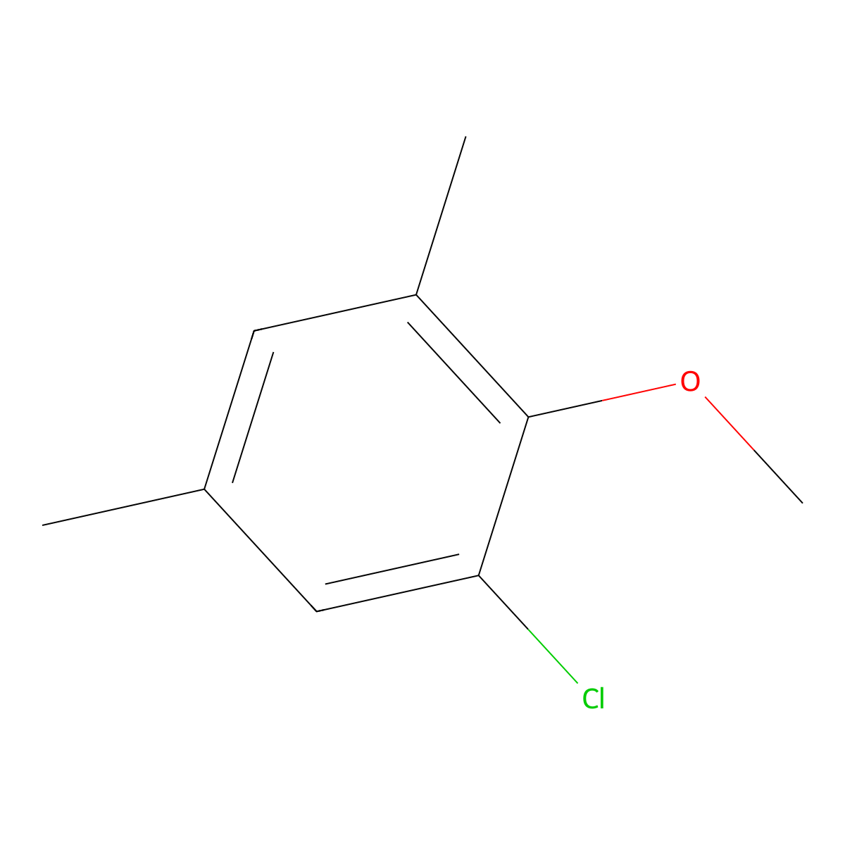 1-Chloro-2-methoxy-3,5-dimethylbenzene molecular structure, CAS 1266515-92-7