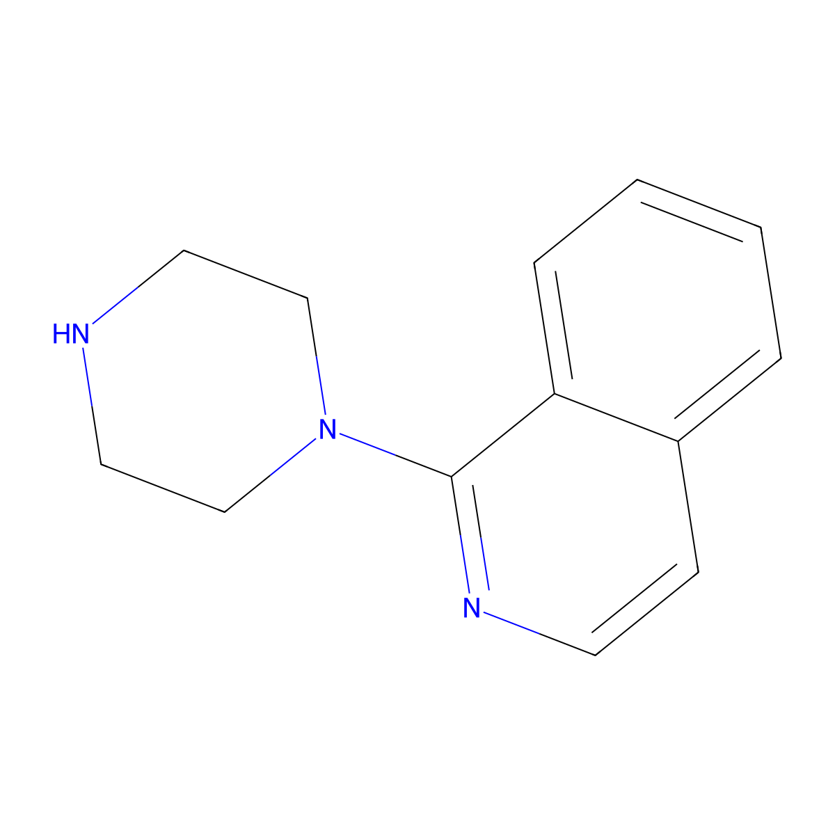1-(Piperazin-1-yl)isoquinoline molecular structure, CAS 126653-00-7