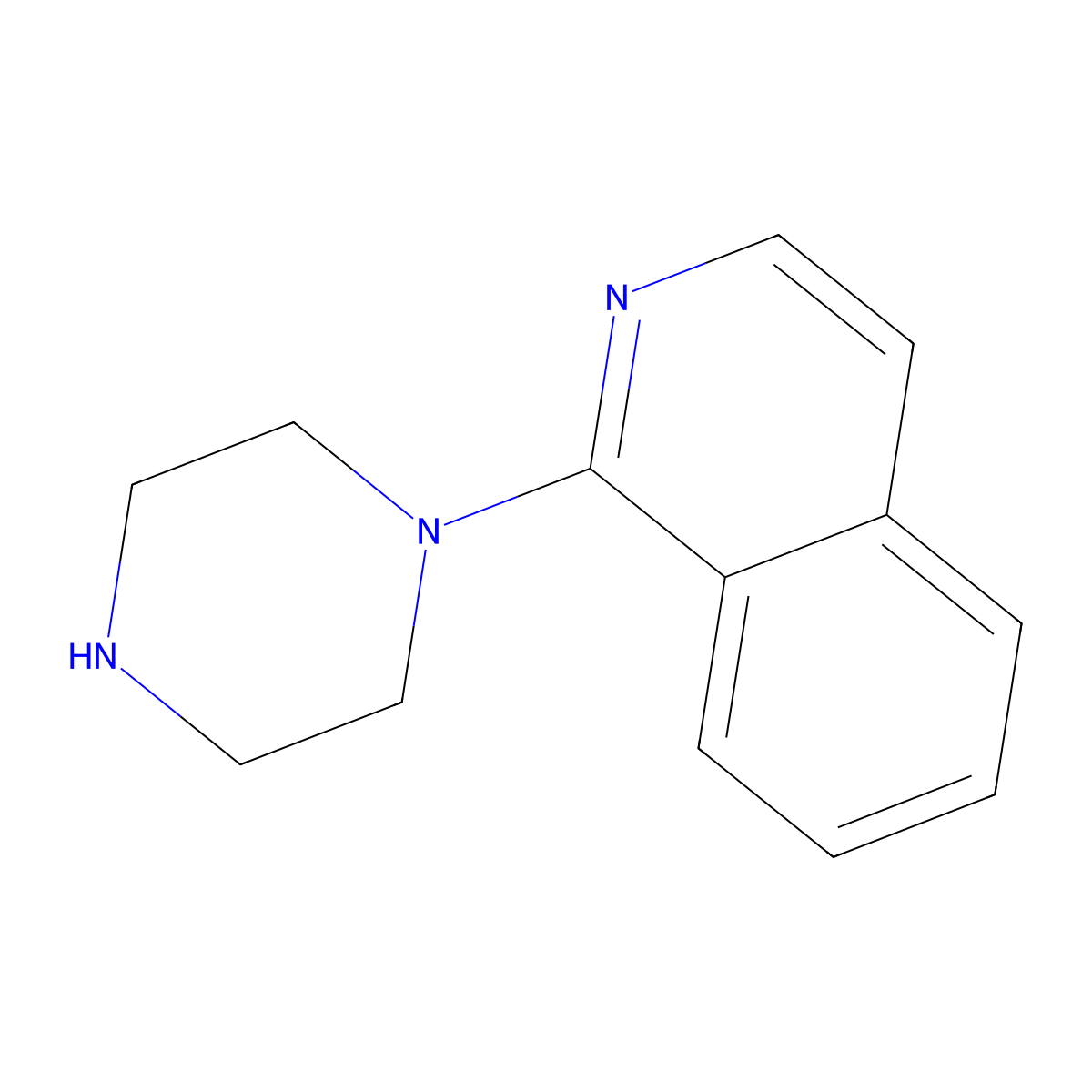 1-(Piperazin-1-yl)isoquinoline molecular structure, CAS 126653-00-7