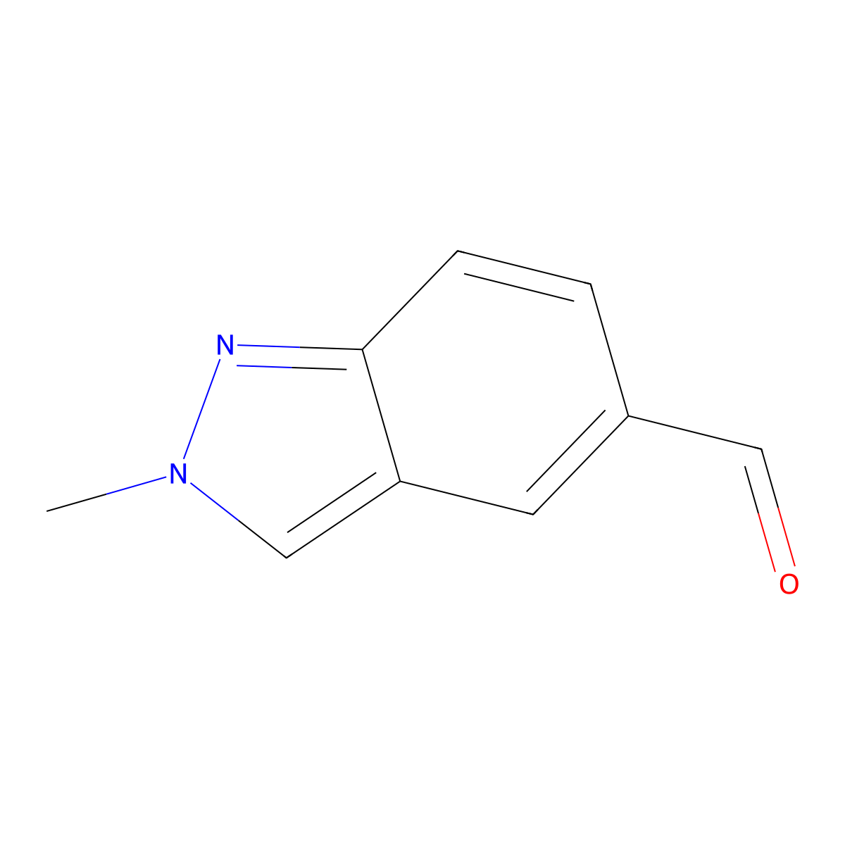 2-Methyl-2H-indazole-5-carbaldehyde molecular structure, CAS 1266558-20-6